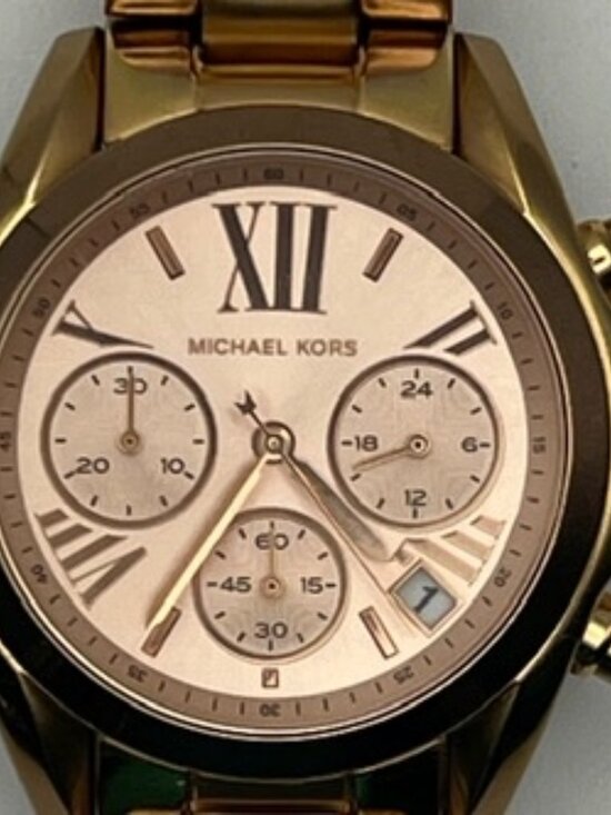 Michael Kors Ladies Watch MK5799 Chronograph Rose Gold  Extra Links and Working main image 4